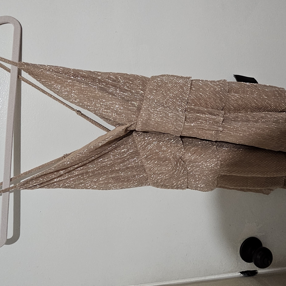 Lulu's Sparkling Beige Sleeveless Dress